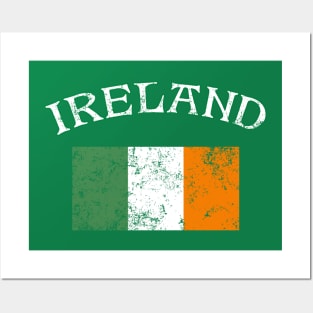 Ireland Flag Irish Pride Distressed Design Posters and Art